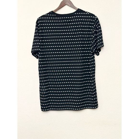 NWT Soulland - Fernell T-shirt with Embroidered Dots - BLACK / WHITE - Picture 2 of 7